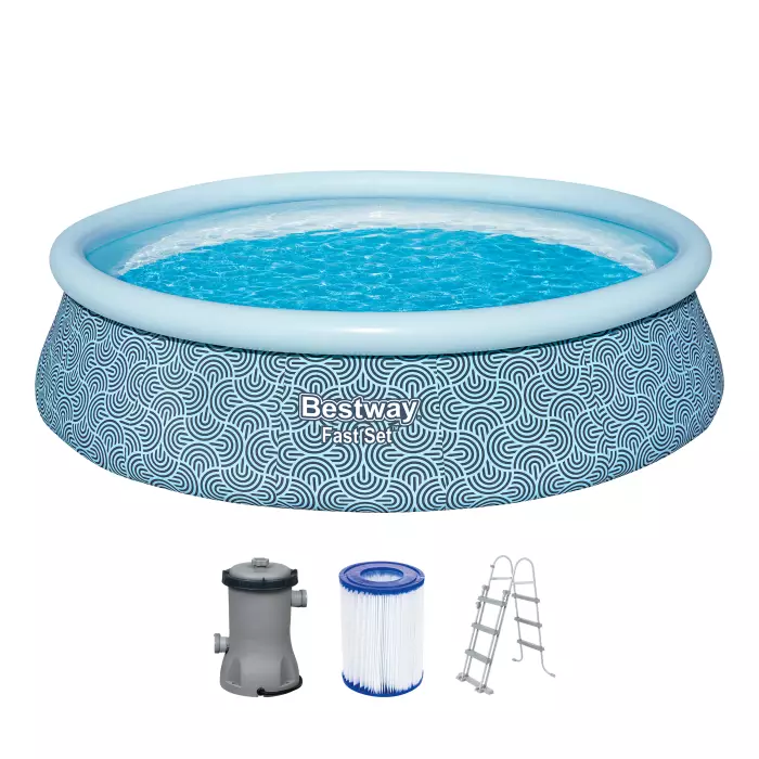 Бассейн Fast Set 457х107см, 12362 л, фил.-насос 2006л/ч, лестн., Bestway, 57372 BW фото 2